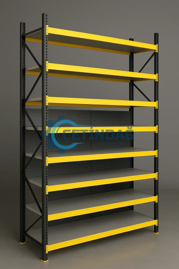 Çetindağ Endüstriyel depo içi hafif rack raf uygulaması