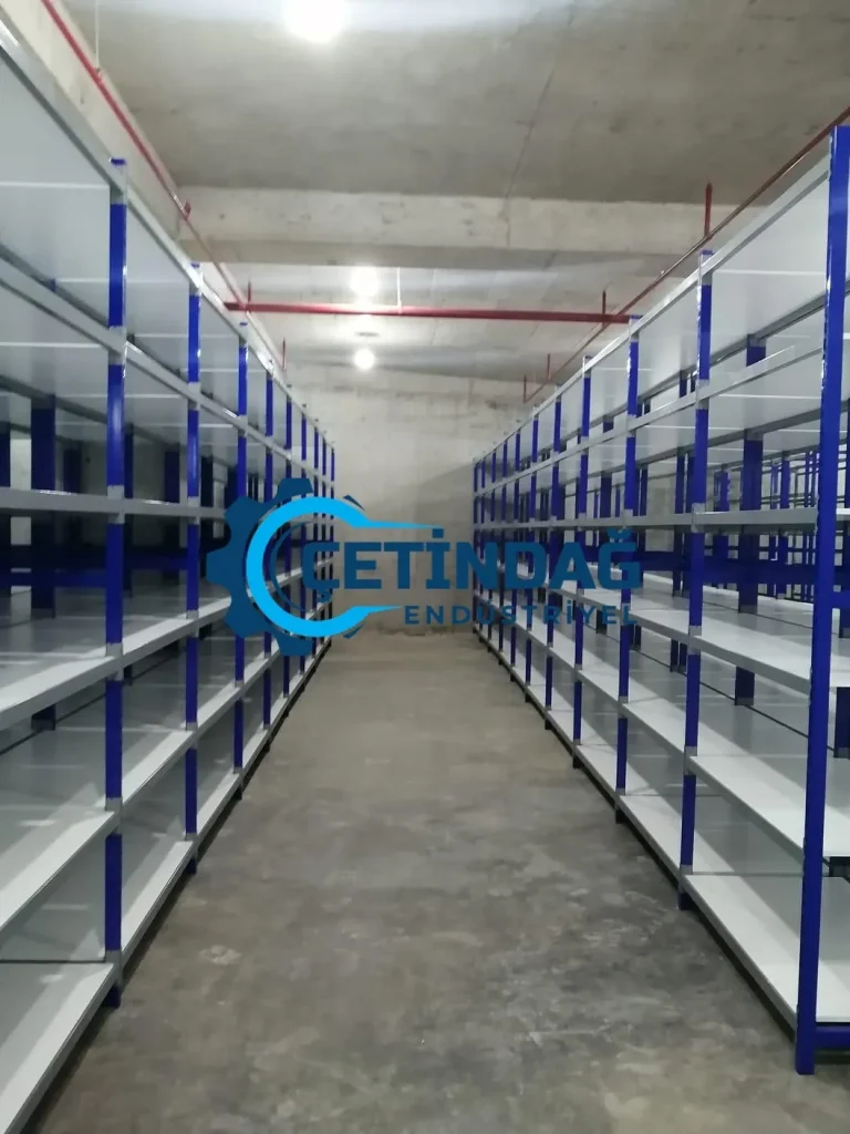 Çetindağ Endüstriyel turuncu gri rack raf sistemi