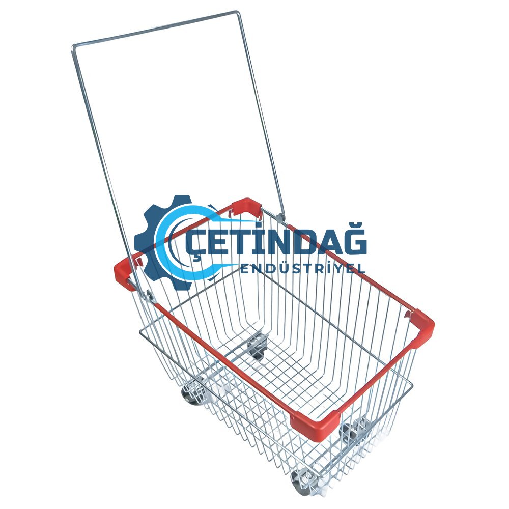 54 Litre Metal Çek Çek Market Arabası | Çetindağ Endüstriyel