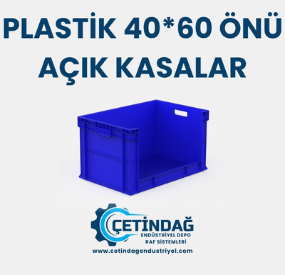 Plastik 400 X 600 Önü Yarım Açık Kasalar