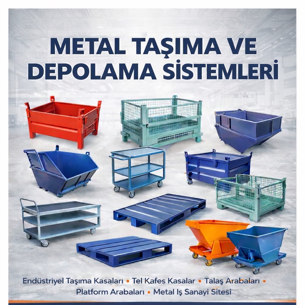 Adana metal taşıma ve depolama kasaları sanayi tipi istiflenebilir metal kasa çeşitleri