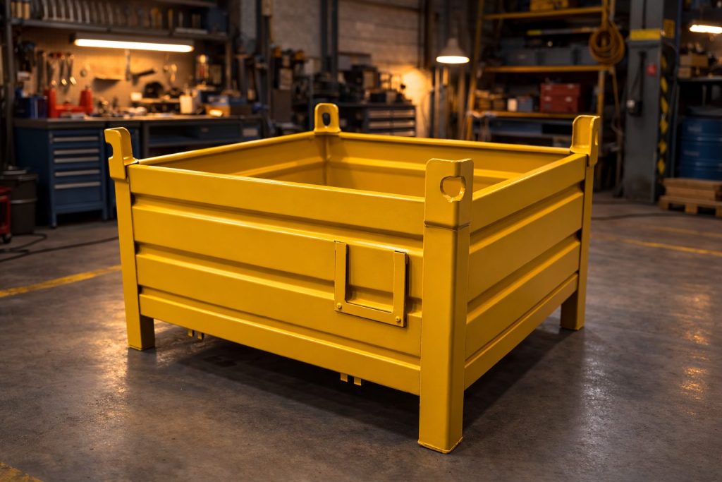 Ankara sanayi tipi metal kasa istiflenebilir metal taşıma kasası