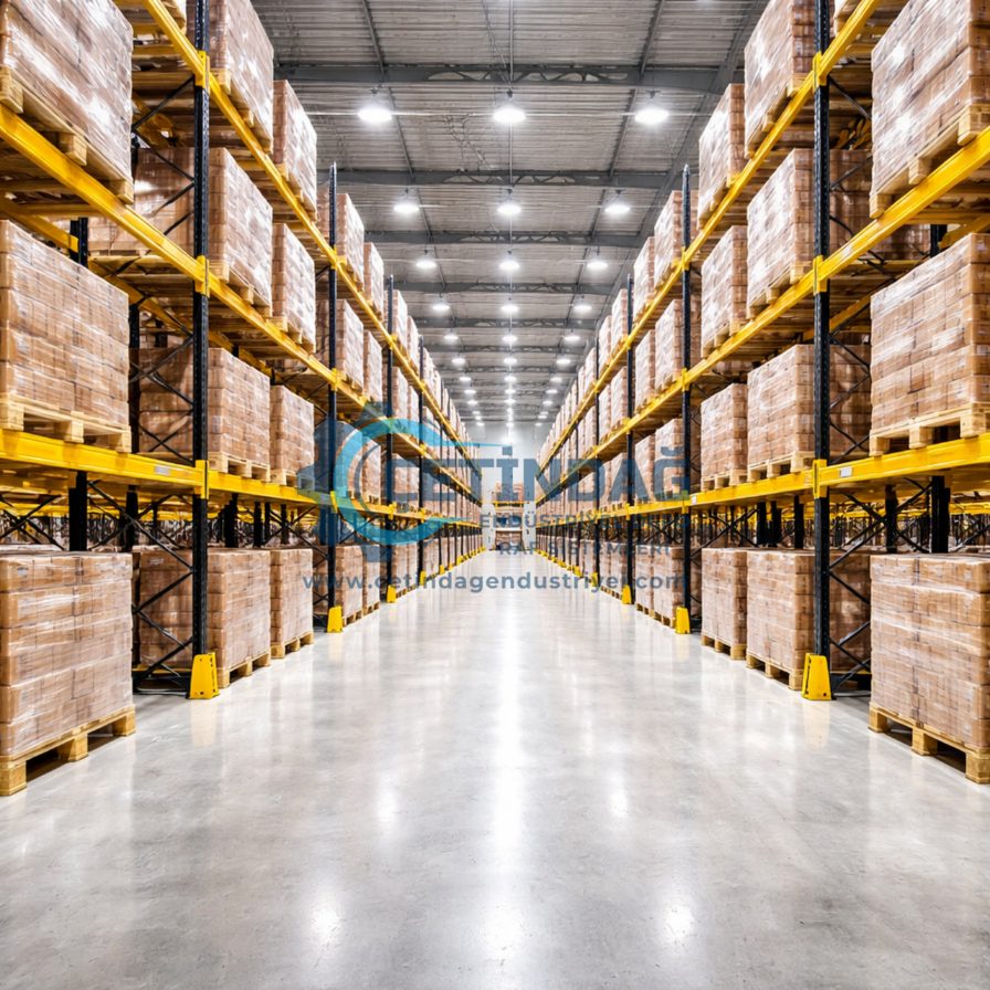 Dudullu ağır rack depo raf sistemi paletli raf depo içi kullanım