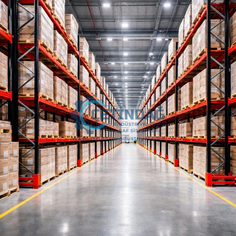 İstanbul ağır rack depo raf sistemi paletli raf büyük depo uygulaması