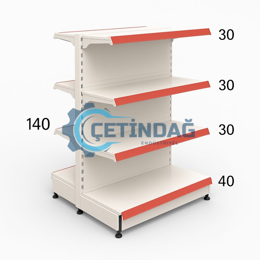 market urun sergileme rafi olculu magaza raf sistemi raf olculeri 140 cm